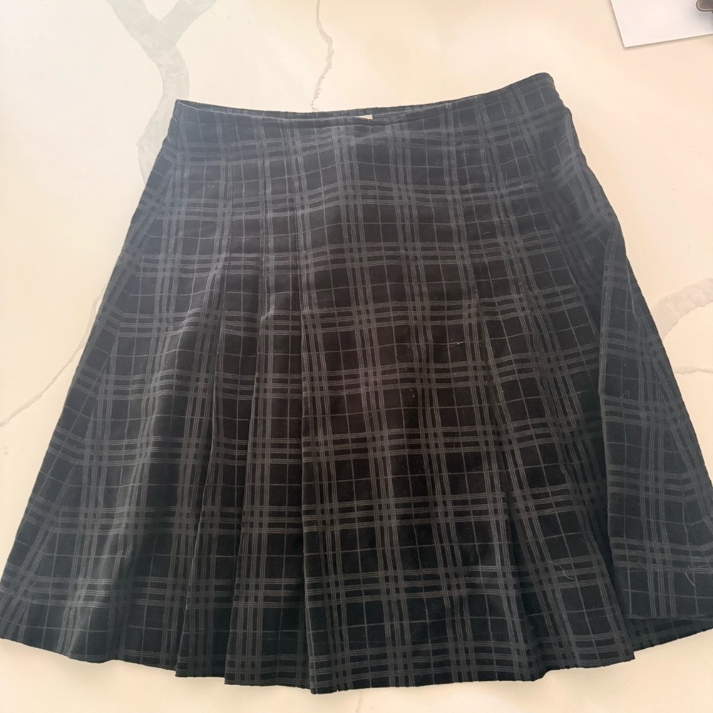 Burberry Black and green plaid A-Line Skirt